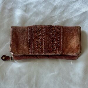 Fossil Woven Leather Wallet with Gorgeous Patina